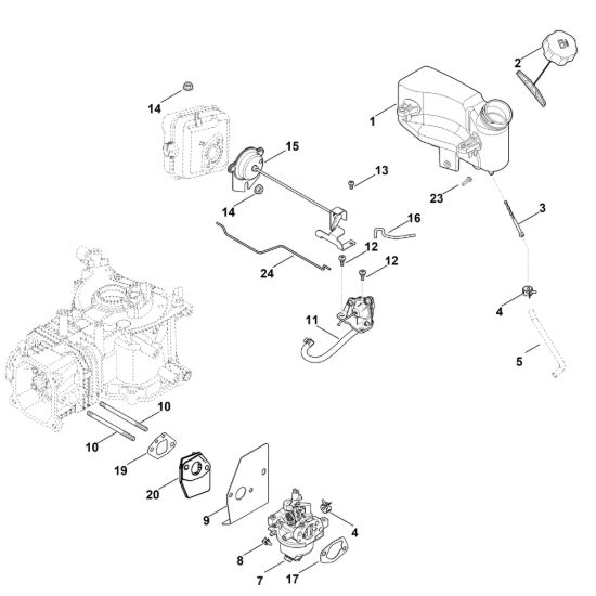 Picture of G - Carburatore, condotto carburante HD775 (HD775-3024)